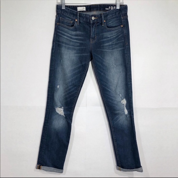 New Gap 1969 Real Straight Distressed Blue Jeans - Picture 3 of 13